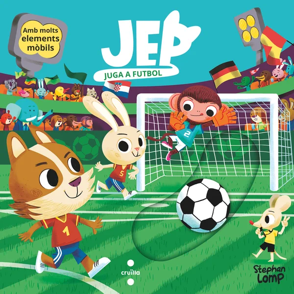 El Jep i els seus amics juguen un partit de futbol. Participa-hi tu també i ajuda'ls a guanyar el trofeu. Amb molts elements mòbils i solapes. Ide...