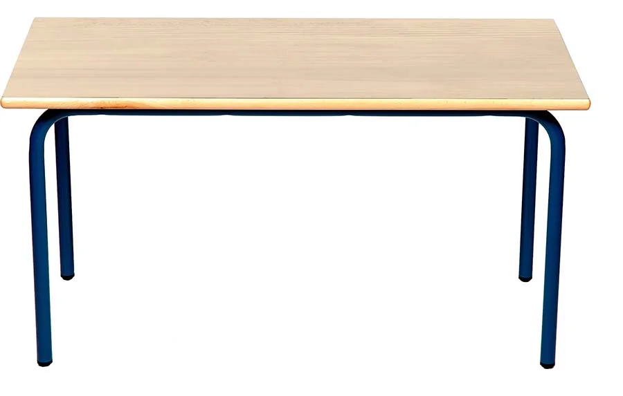 Taula Atlàntida rectangular 120x70 T2-57cm tauler faig potes blanc Taula Atlàntida rectangular 120x70 T2-57cm tauler faig potes blanc