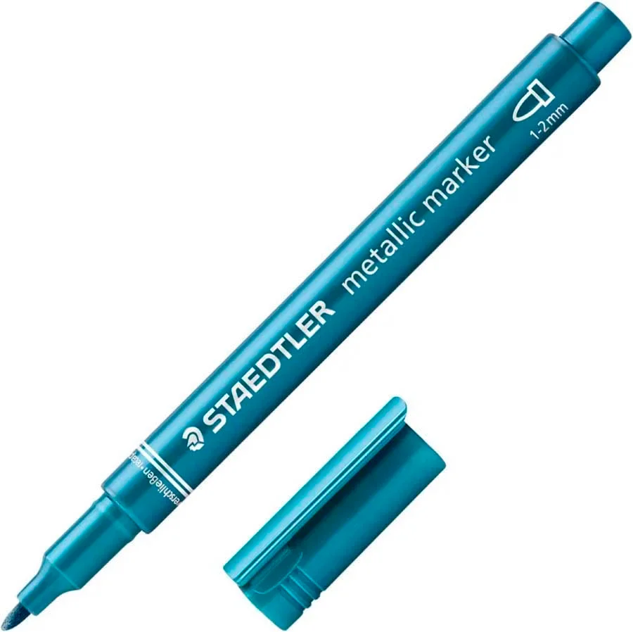 Retolador permanent Staedtler Metallic Pen blau