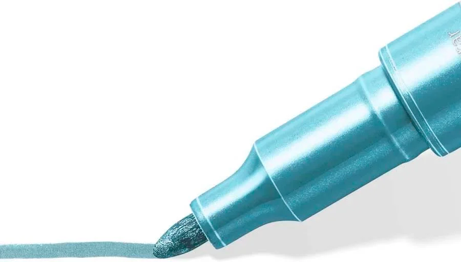 Retolador permanent Staedtler Metallic Pen blau