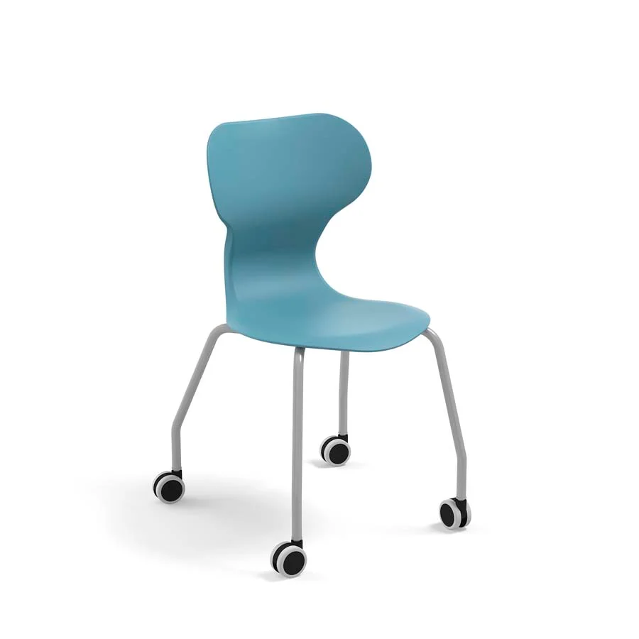 Cadira Mia Castors amb rodes T6 blau navy