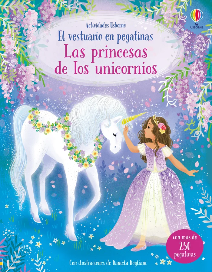 ¡Descubre el mágico mundo de ''El vestuario en pegatinas''! Entra en un reino encantado donde las princesas cuidan de los unicornios, los montan m...
