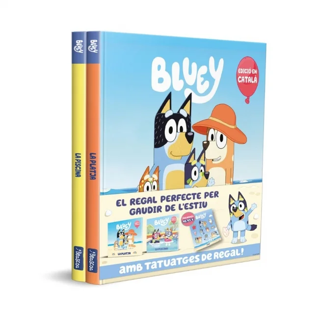 El pack d’estiu de Bluey: piscina, platja... i TATUATGES de regal!En aquest pack trobaràs dos contes de Bluey per passar un estiu ple d’aventures ...