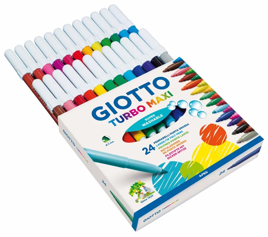 Retoladors Giotto Turbo Maxi 24 colors Retoladors Giotto Turbo Maxi 24 colors