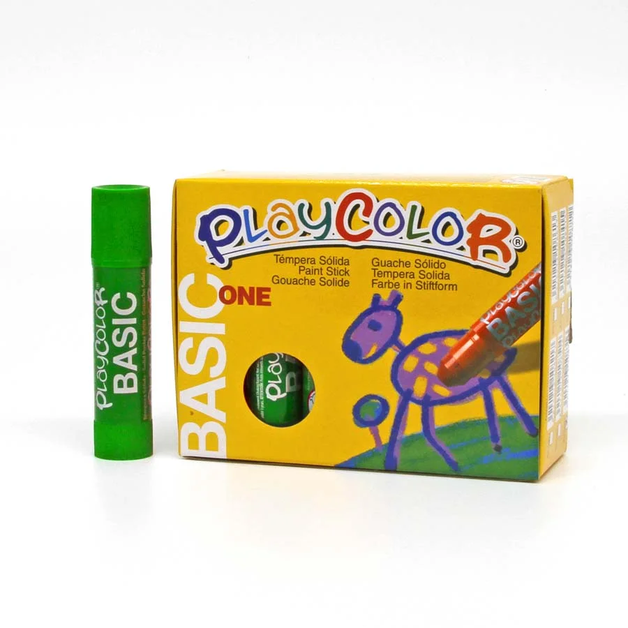 Témpera sòlida Playcolor Monocolor 10g verd clar 12u