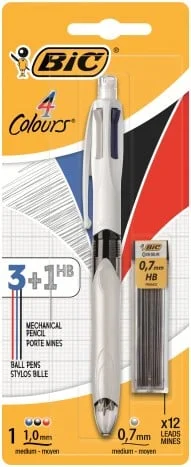 Bolígraf Bic 3 colors + Portamines HB Bolígraf Bic 3 colors + Portamines HB