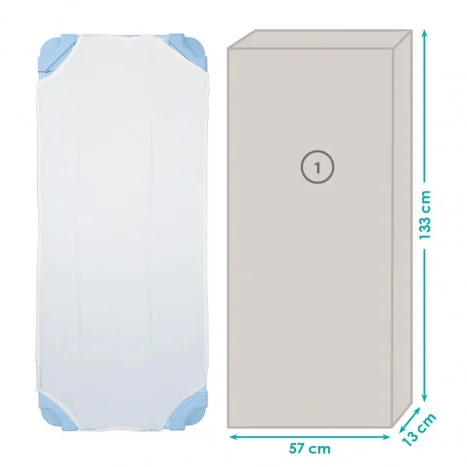 Llit muntat amb llençol 131x55x11cm