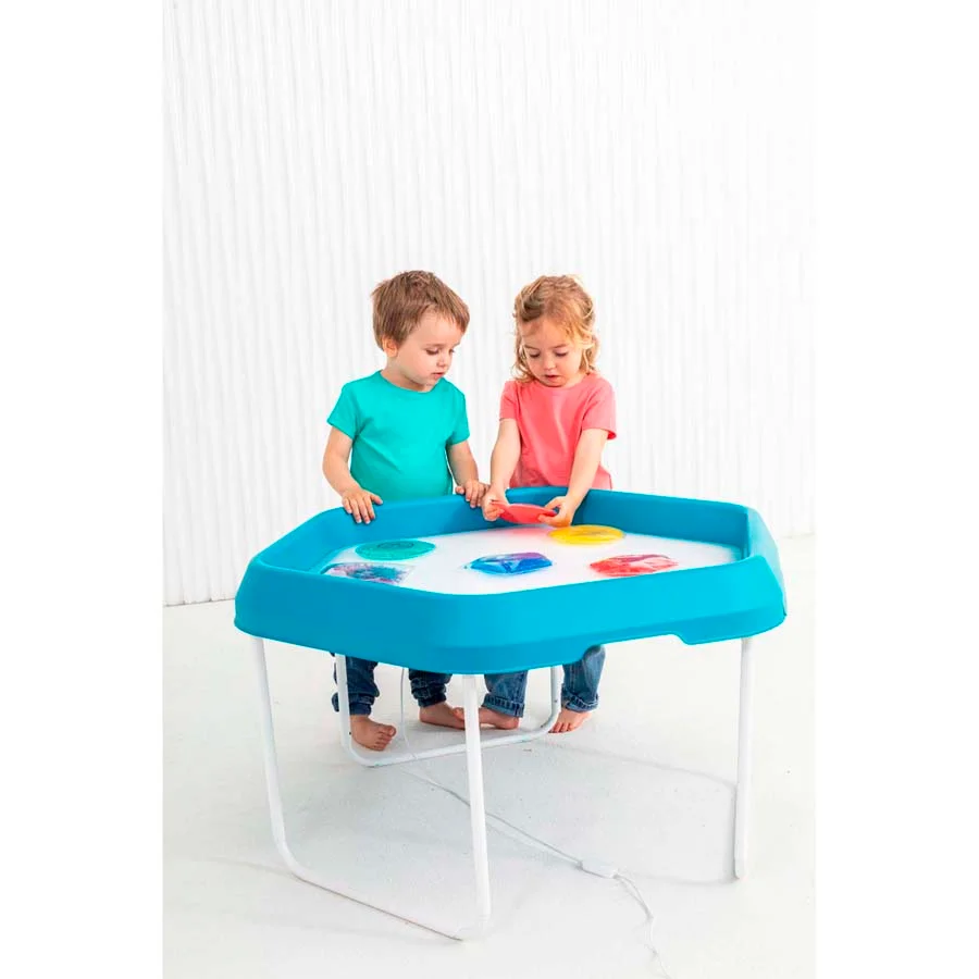 Safata sensorial LED Tuff Tray amb suport ajustable Safata sensorial LED Tuff Tray amb suport ajustable