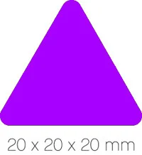 Gomets Triangle gran 20mm rotlle lila