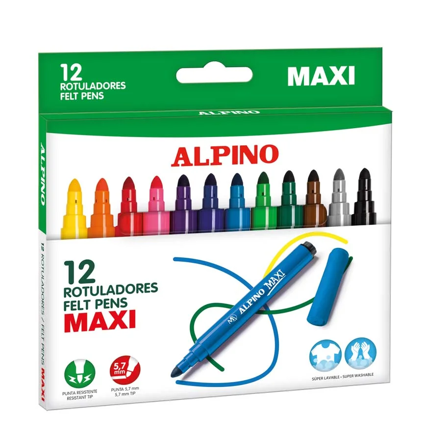 Retoladors Alpino Maxi 12 colors Retoladors Alpino Maxi 12 colors