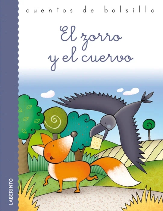 Un día de verano, un cuervo volaba en busca de algo de comer. Era grande, con las plumas negras y el pico gris, y observaba el paisaje debajo de é...