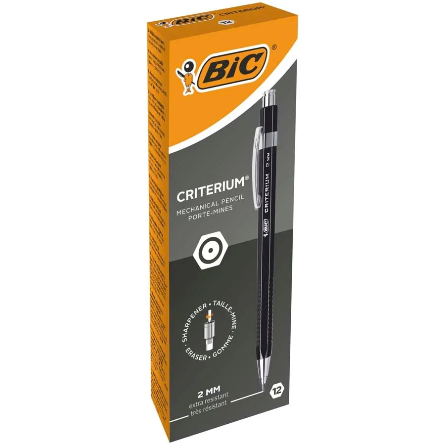 El portamines recarregable BIC Criterium és ideal per al dibuix tècnic gràcies a la seva resistent mina de grafit HB de 2 mm. Aquest pràctic porta...