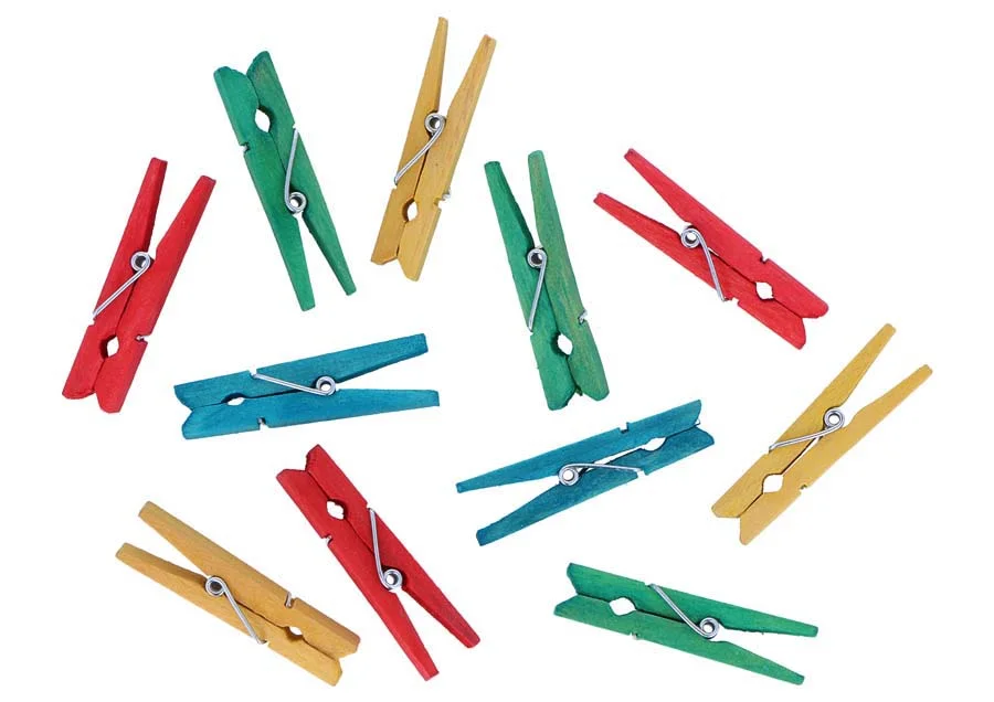 Pinces de la roba mitjanes fusta colors Innspiro 48u