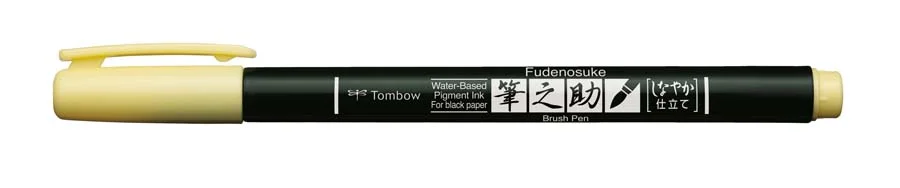Retolador Tombow Fudenosuke pastel groc clar