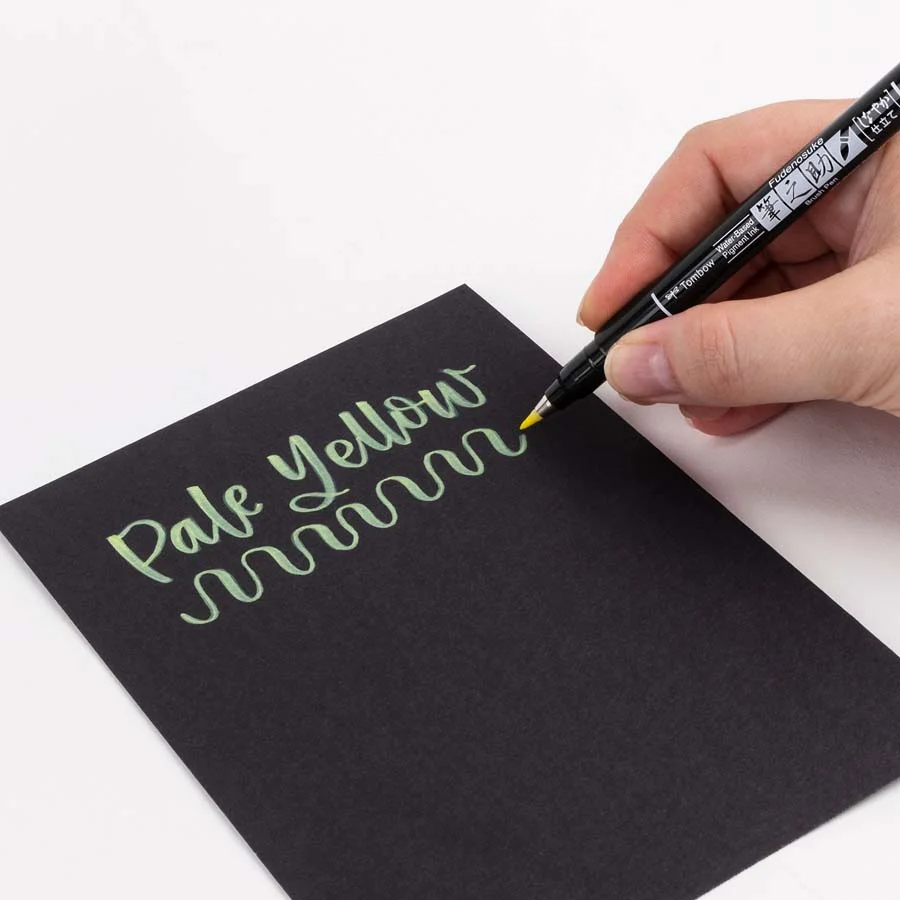 Retolador Tombow Fudenosuke pastel groc clar