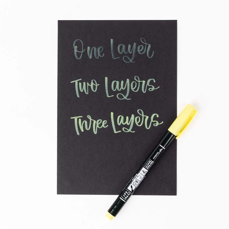Retolador Tombow Fudenosuke pastel groc clar