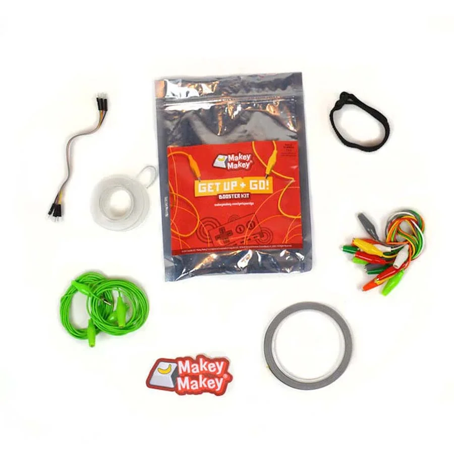 <p><strong>Makey Makey Get Up + Go! Booster Kit</strong><br><br>El Kit Makey Makey Get Up + Go! està dissenyat per fer-te aixecar, moure't i utili...