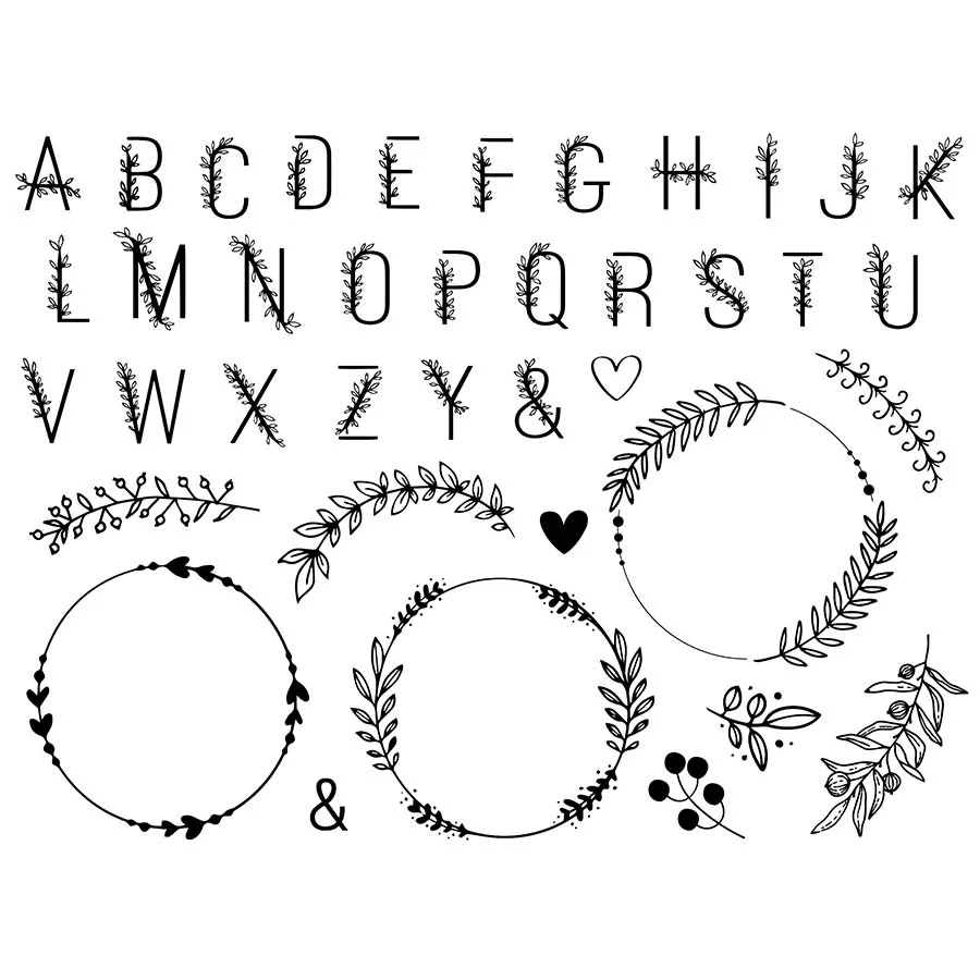 Creative Stamps Aladine Abecedari Flors Creative Stamps Aladine Abecedari Flors