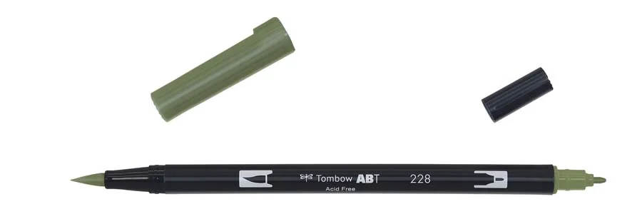 Retolador Tombow Dual Brush verd gris
