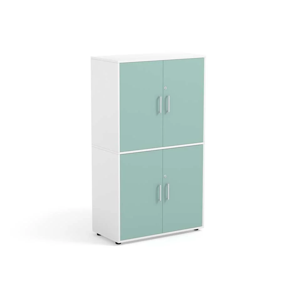 Armari blanc 4 espais portes verd mint Armari blanc 4 espais portes verd mint