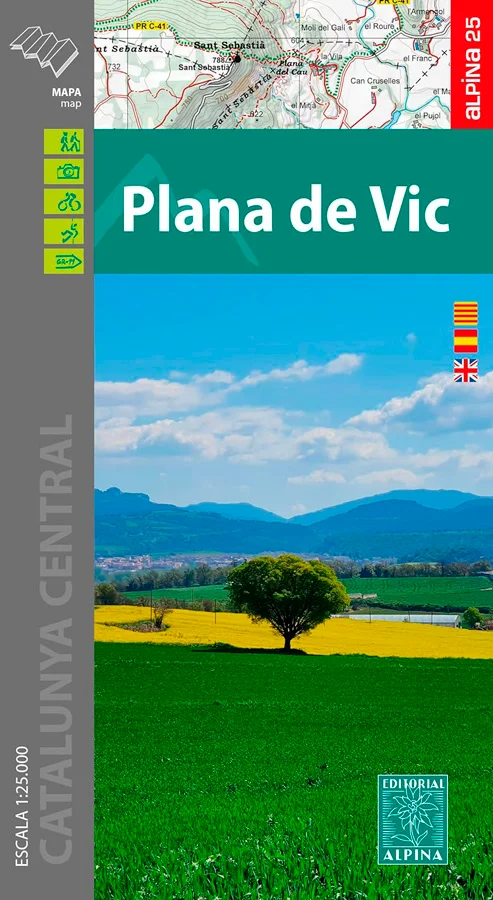 El mapa a escala 1:25.000 de la Plana de Vic representa una novetat dins l’extens catàleg cartogràfic de l’Editorial Alpina. Tradicionalment centr...