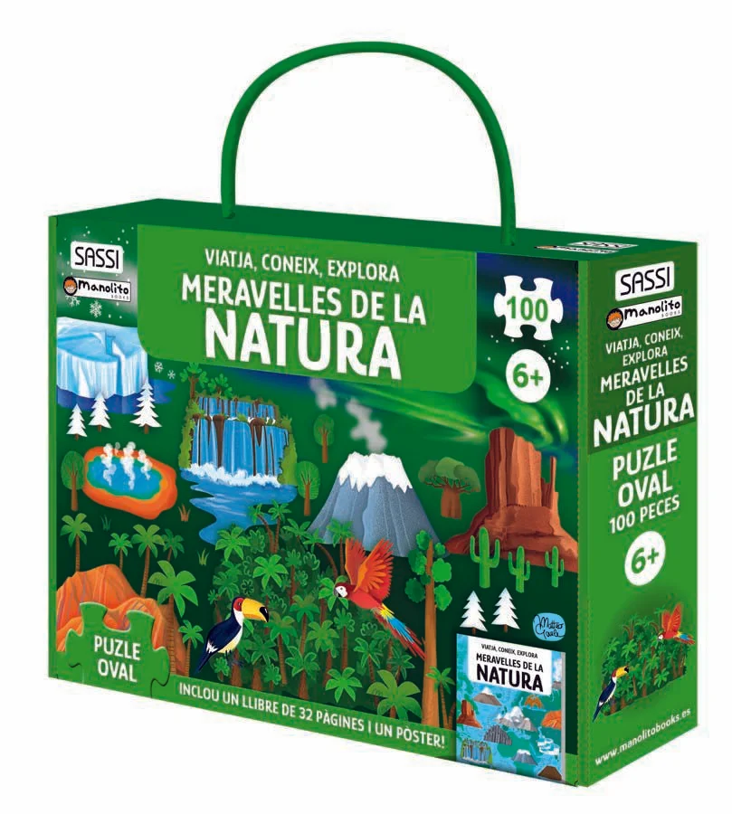 <strong>Meravelles de la natura - Llibre Puzle</strong><br></br>El llibre puzle ''Meravelles de la natura'' de Manolito Books presenta alguns dels...