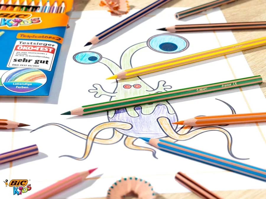 Llapis de colors Bic Kids Evolution Stripes 12 colors Llapis de colors Bic Kids Evolution Stripes 12 colors