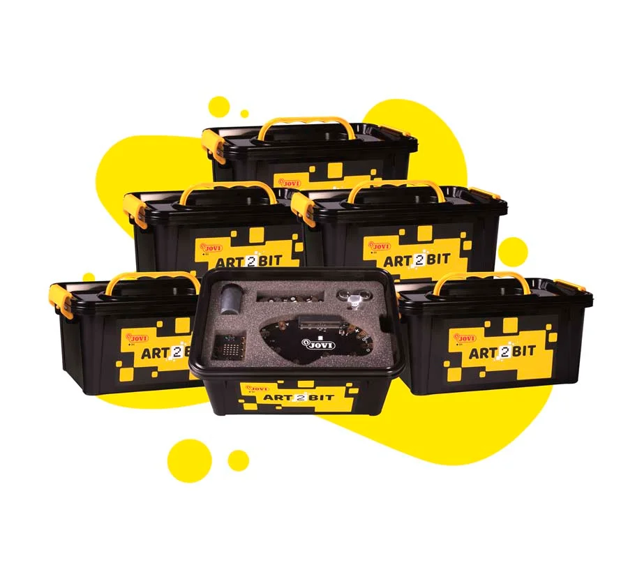 <p><strong>ART2BIT Starter Kit 6 Baguls Tecnològics per 24 Alumnes</strong><br><br>ART2BIT és un projecte educatiu de Jovi que integra la robòtica...