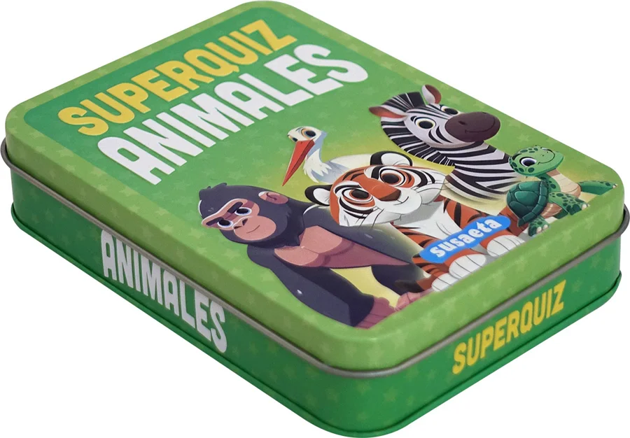 Un divertido juego de 40 cartas con preguntas y respuestas sobre los animales, con el que pondrás a prueba tus conocimientos y los de tus amigos y...