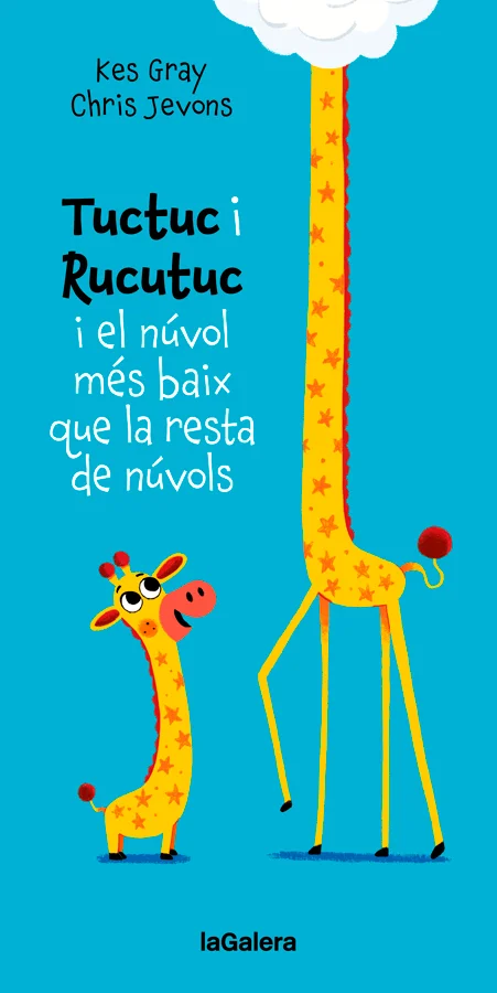 Tuctuc, una girafa més alta que la resta de girafes, no veu on va perquè se li ha quedat encallat al cap un núvol més baix que la resta de núvols....