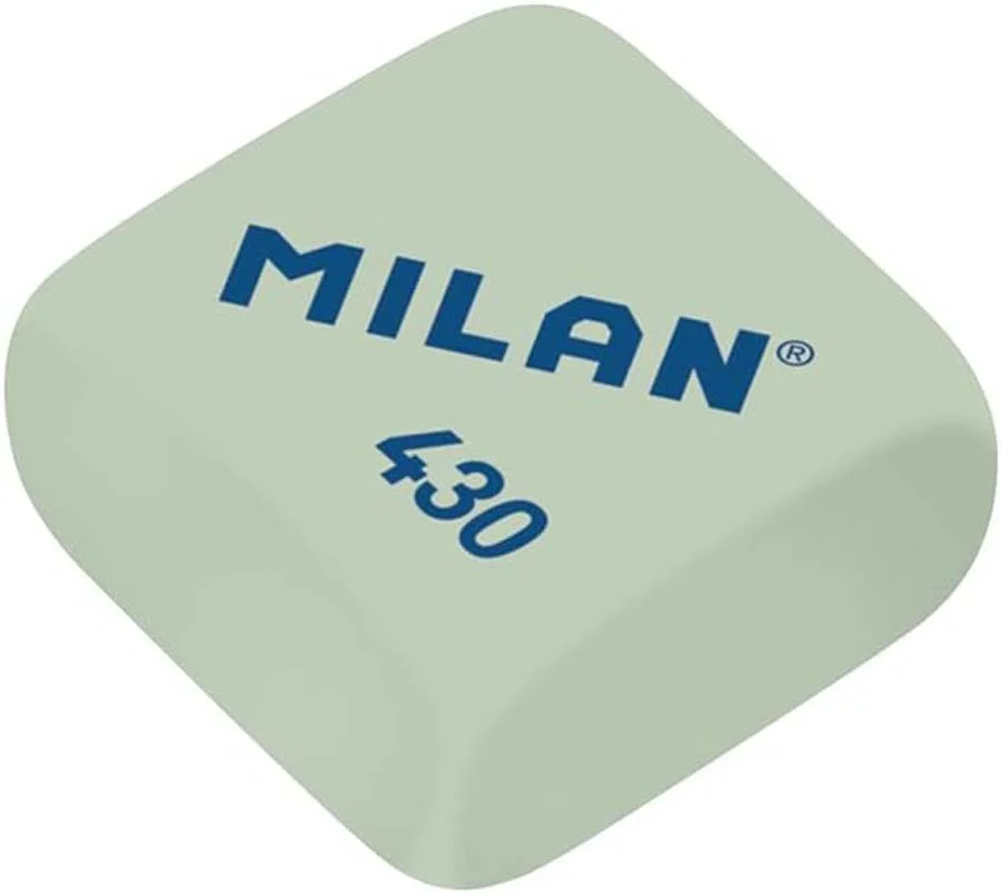 <p>Goma d'esborrar <strong>Milan</strong>® 430 tipus ''molla de pa'' de forma quadrada<br><li>Goma suau de cautxú sintètic.<br>Adequada per esborr...
