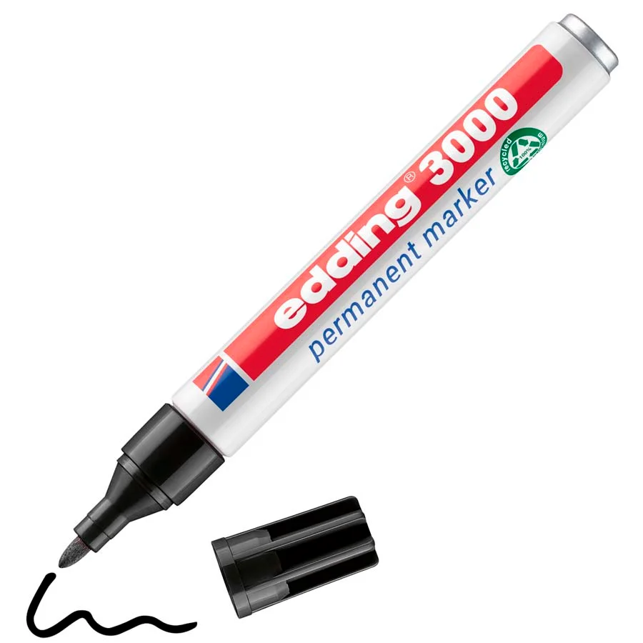 Retolador permanent Edding 3000 negre