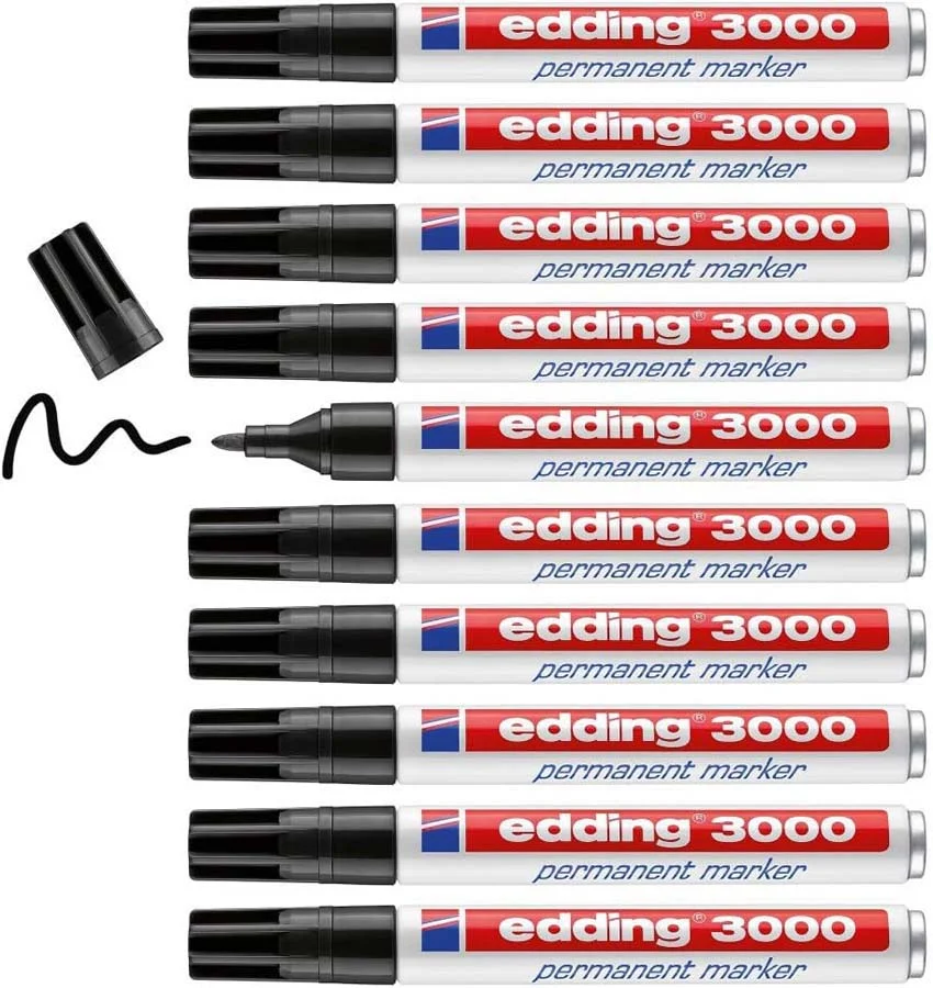 Retolador permanent Edding 3000 negre