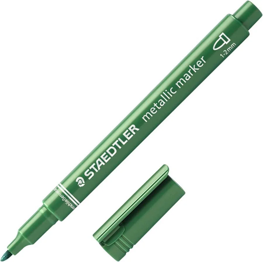 Retolador permanent Staedtler Metallic Pen verd