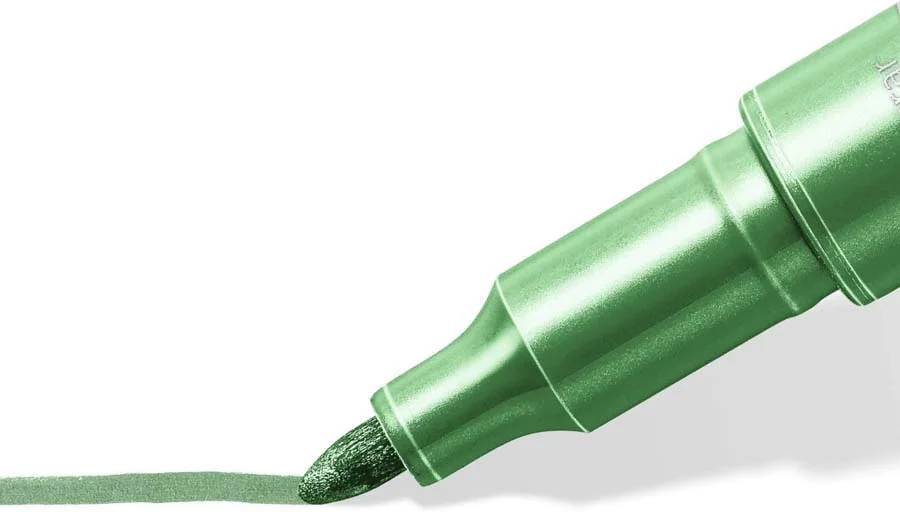 Retolador permanent Staedtler Metallic Pen verd