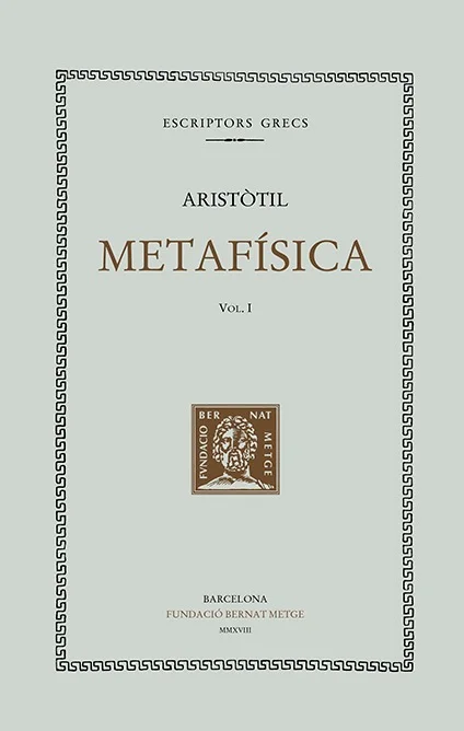 La Fundació Bernat Metge continua l'edició i traducció de l'obra d'Aristòtil amb la publicació de la primera traducció al català d'un dels tractat...