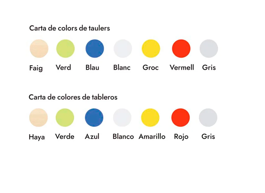 Pupitre amb reixeta 70x50x76 22mm T6 tauler faig potes blanc