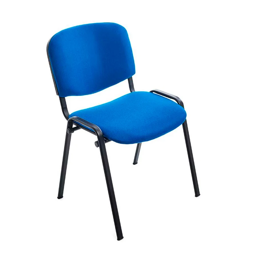 Cadira entapissada apilable blau Cadira entapissada apilable blau