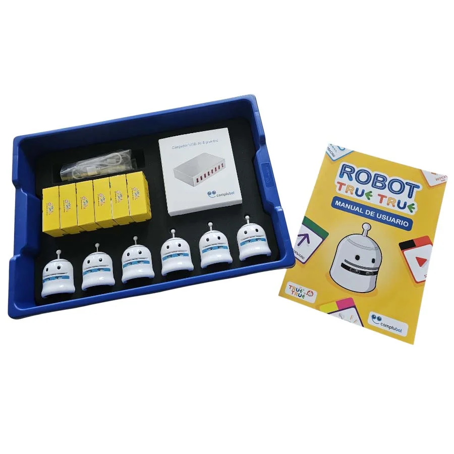 <p><strong>Robot TrueTrue pack 6 unitats</strong><br><br>TrueTrue és un robot educatiu ideal per a treballar amb joves estudiants de 6 a 8 anys, é...