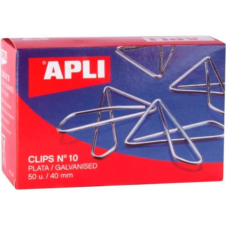 Clips Apli triangulars núm.10 40mm 50 u Clips Apli triangulars núm.10 40mm 50 u