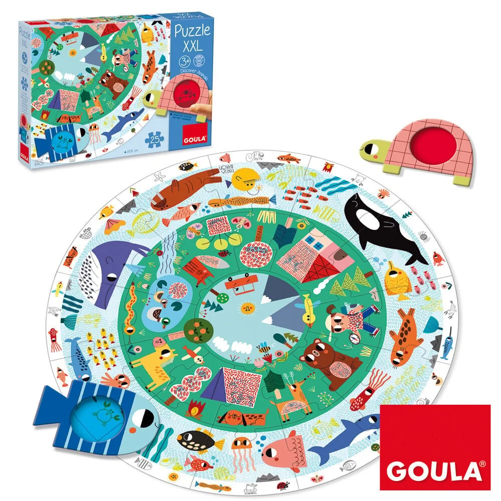 Puzle XXL Circular Animals Amagats 25 peces Puzle XXL Circular Animals Amagats 25 peces