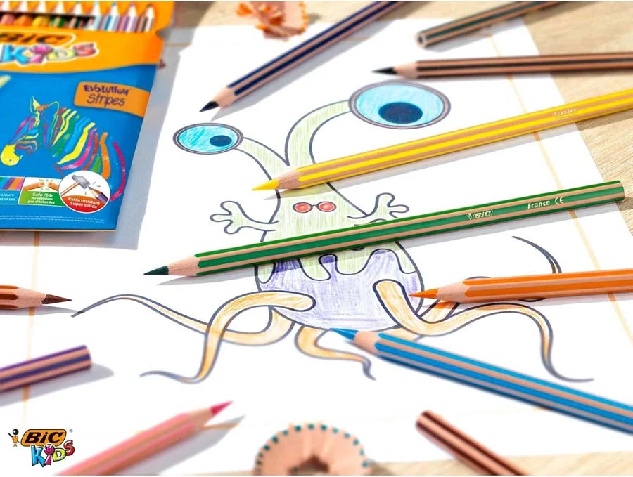 Llapis de colors Bic Kids Evolution Stripes 24 colors