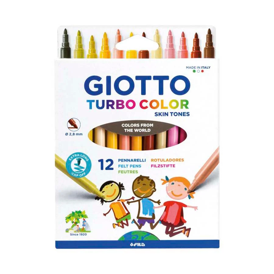 Retoladors Giotto Turbo Color Skin Tones 12 colors