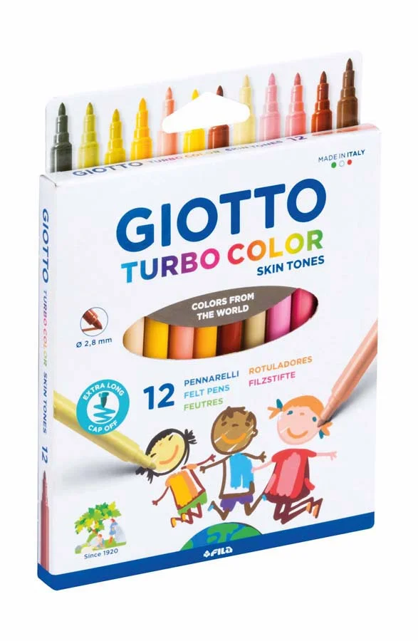 Retoladors Giotto Turbo Color Skin Tones 12 colors