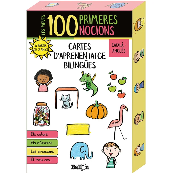 Aquesta capsa conté 52 cartes de colors bilingües ambdibuixos senzills i alegres molt atractives per alsmés petits. Amb aquest joc, aprendran 100 ...
