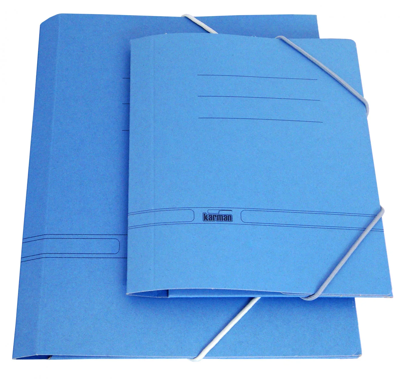 Carpeta de cartró amb gomes Foli Montichelvo blau