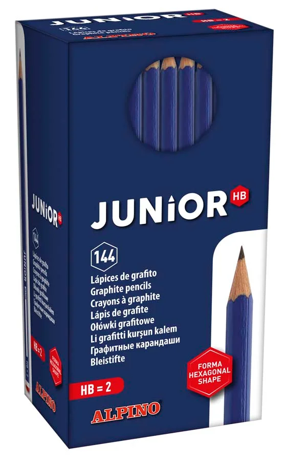 Llapis grafit Alpino Junior 2HB pack escolar 144u