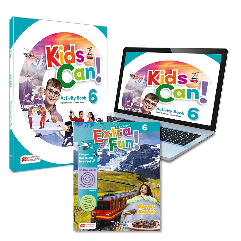 Kids Can es un método de inglés para primaria. <br><br>Cuaderno de actividades de refuerzo y revista Extra Fun impresos con licencia para las vers...