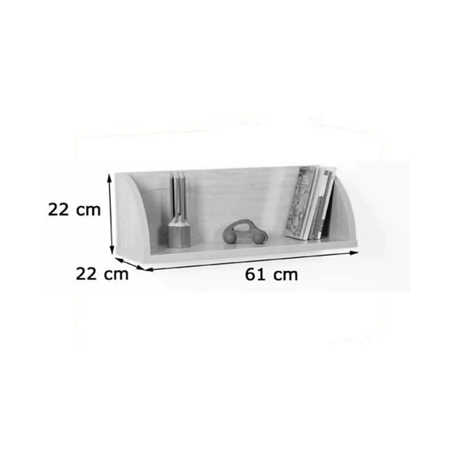 Prestatge amb laterals 61x22x22cm Prestatge amb laterals 61x22x22cm