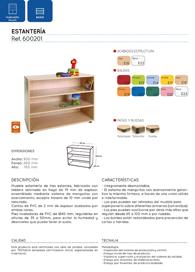 Moble baix prestatgeria 90x76,5x40cm estructura faig baldes faig Moble baix prestatgeria 90x76,5x40cm estructura faig baldes faig